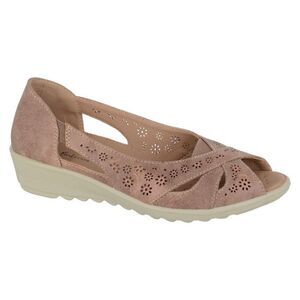 Boulevard Womens/Ladies Peep Toe Casual Shoes / Light Tan